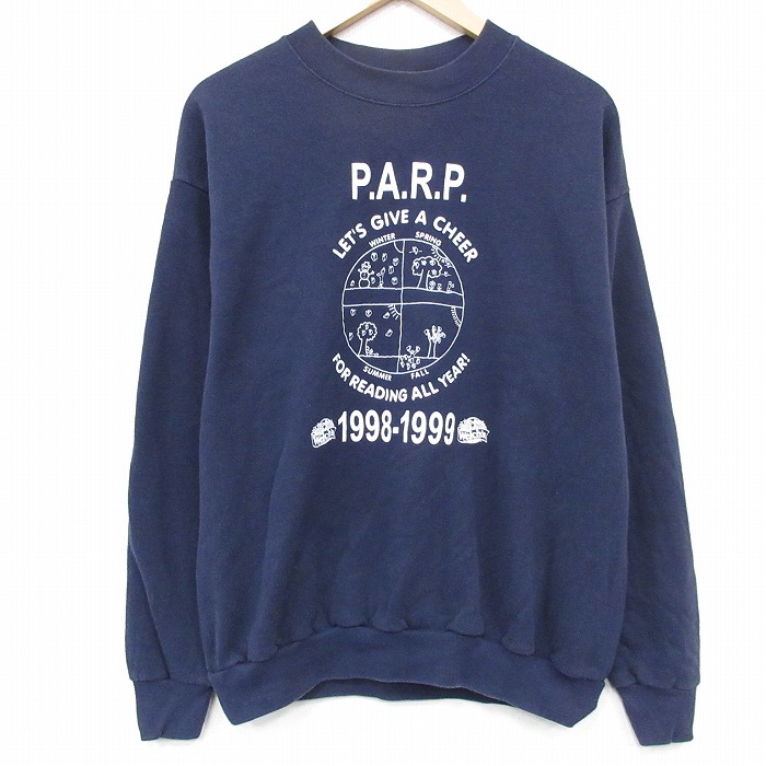 リー 90s 長袖スウェット PARP ネイビー L | 古着