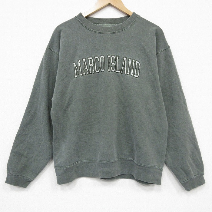 00s 長袖スウェット MARCO刺繍 グリーン L | 古着