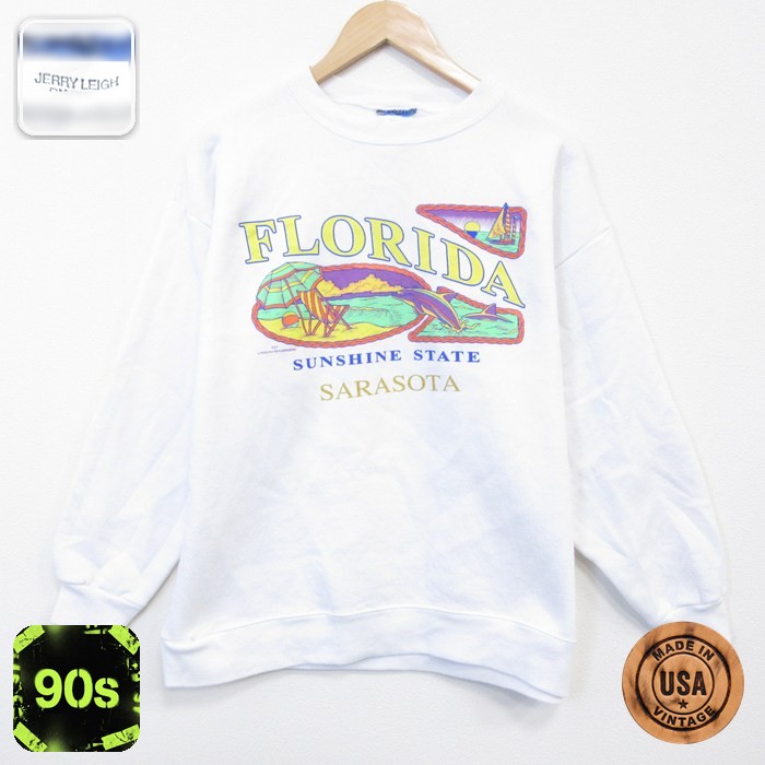【50%OFF】90s 長袖スウェット フロリダ ホワイト L | 古着