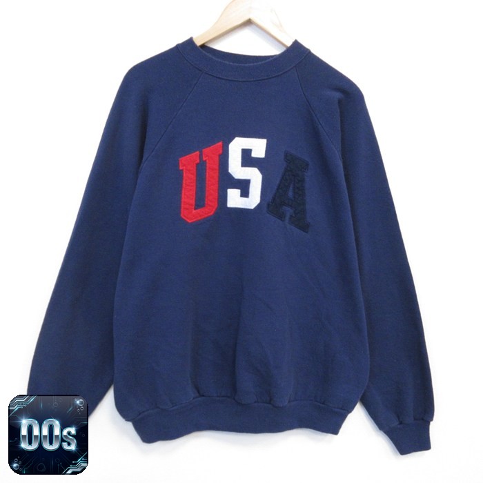 チャンピオン 00s 長袖スウェット USAロゴ ネイビー XL | 古着