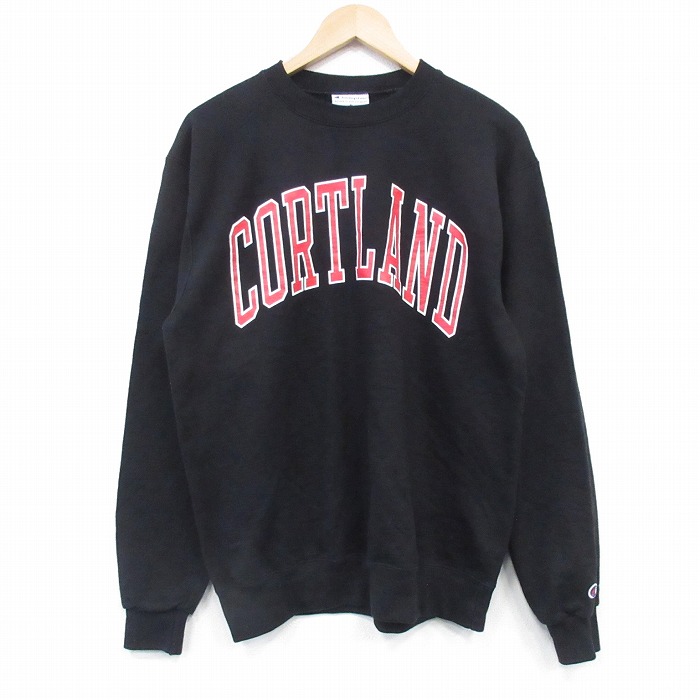チャンピオン 長袖スウェット CORTLAND ブラック M | 古着