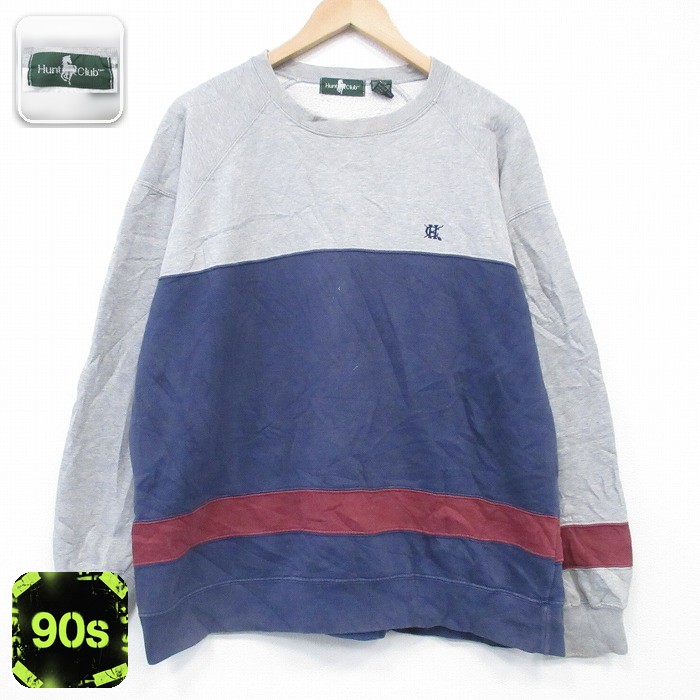 90s 長袖スウェット 霜降り グレー XL | 古着