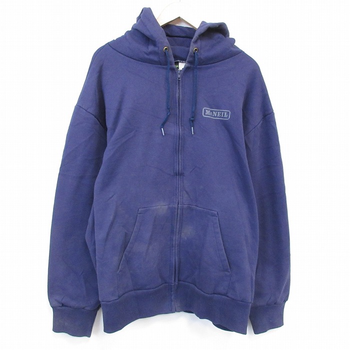 キャンバー 90s 長袖フルジップスウェット MCNEIL ネイビー XL | 古着