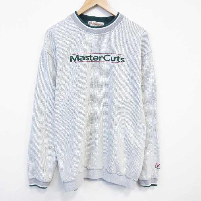 90s 長袖スウェット Master刺繍 グレー XL | 古着