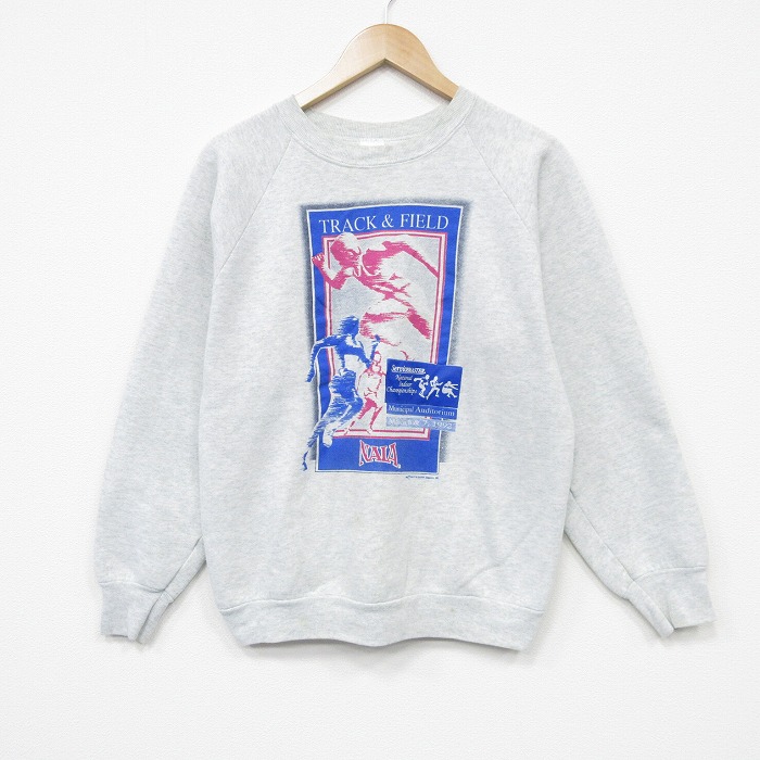 フルーツオブザルーム 90s 長袖スウェット 陸上 グレー M | 古着