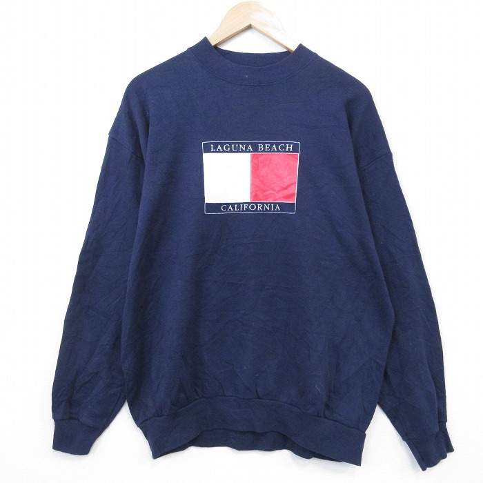 TULTEX 90s 長袖スウェット カリフォルニア ネイビー L | 古着