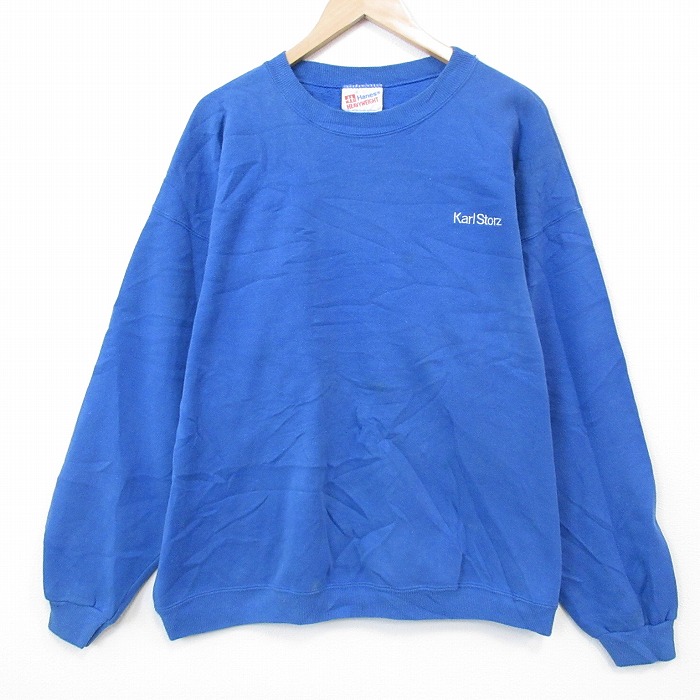 ヘインズ 90s 長袖スウェット Karl ブルー XL | 古着