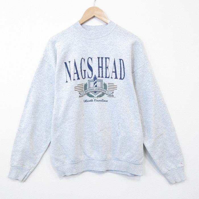 フルーツオブザルーム 90s 長袖スウェット NAGS グレー L | 古着