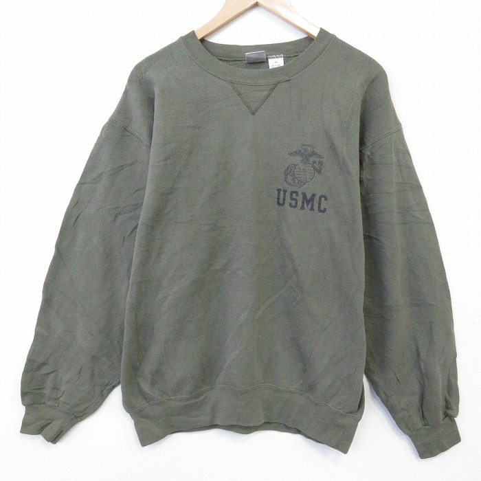 90s 長袖スウェット USMC グリーン L | 古着