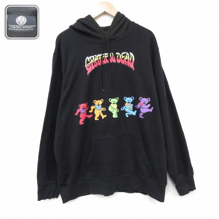 【50%OFF】グレイトフルデッド 長袖パーカー ブラック XL | 古着
