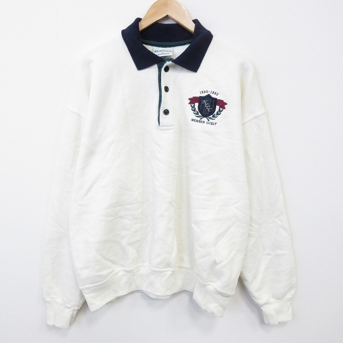 90s 長袖スウェット NCCC ホワイト XL | 古着