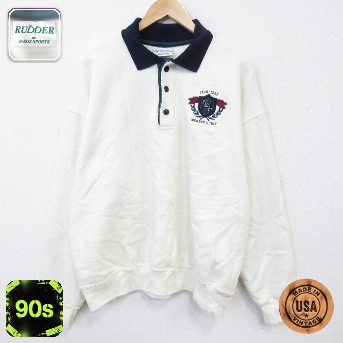 90s 長袖スウェット NCCC ホワイト XL | 古着