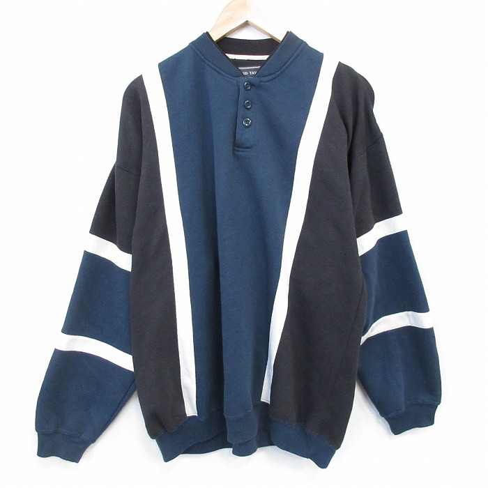 90s 長袖スウェット マルチカラー グリーン XL | 古着