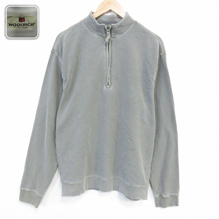 ウールリッチ 長袖ハーフジップトップス グリーン L | 古着