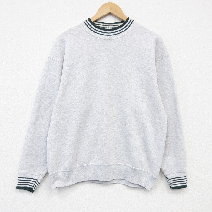 長袖スウェット 霜降り グレー L | 古着