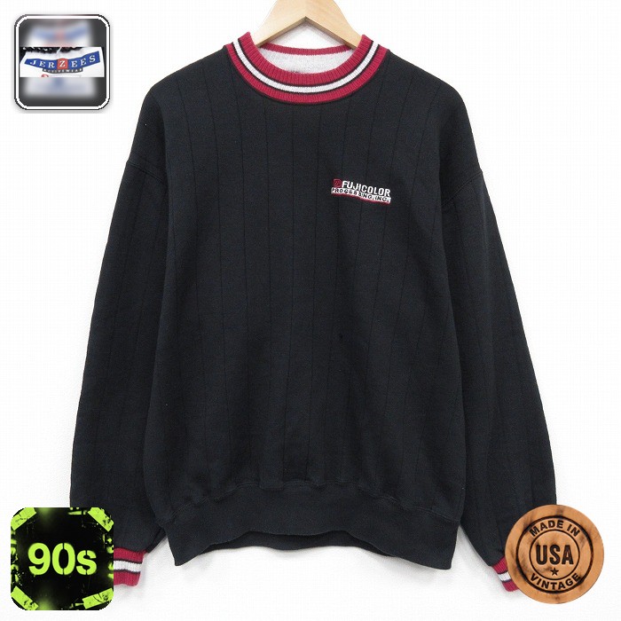 ジャージーズ 90s 長袖スウェット フジカラー ブラック L | 古着