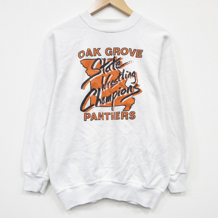 80s ラグランスウェット OAK ホワイト L | 古着