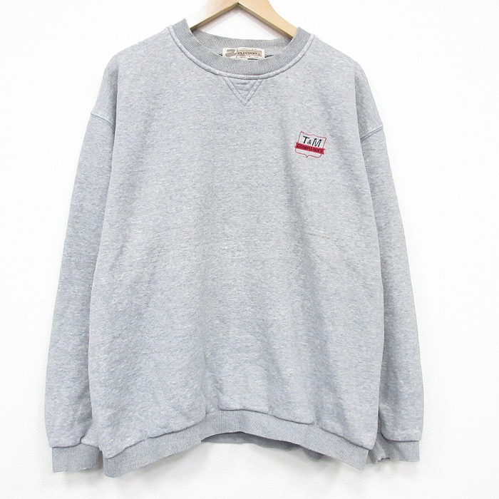 90s 長袖スウェット 霜降り グレー XL | 古着