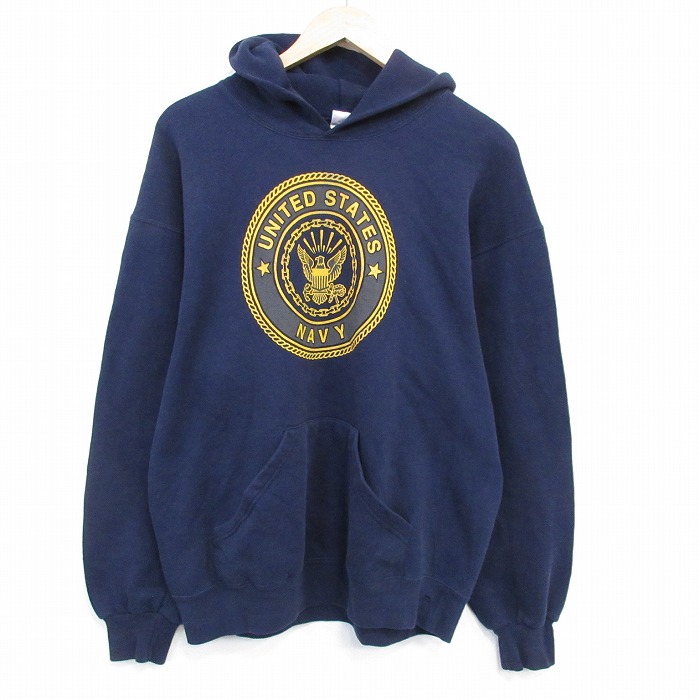 USネイビー 90s ミリタリーパーカー リフレクター ネイビー L | 古着