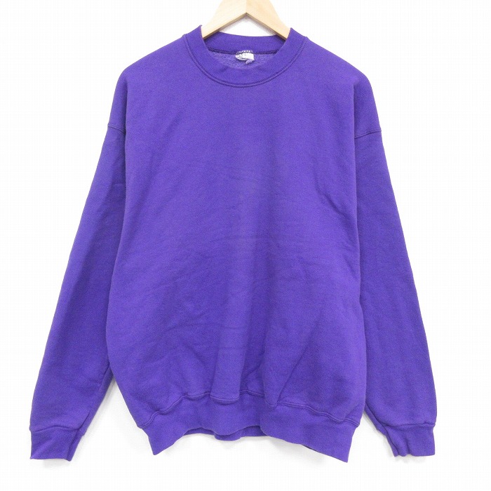 90s 長袖スウェット パープル XL | 古着
