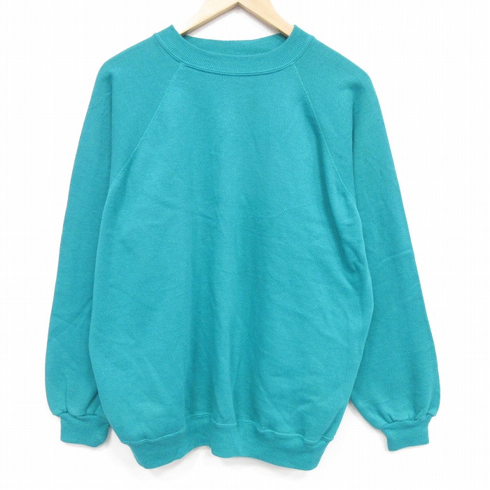 ヘインズ 90s 長袖スウェット ラグラン グリーン XL | 古着