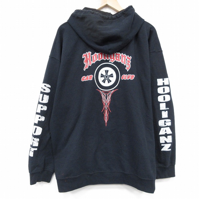 【20%OFF】カークラブ 00s 長袖フルジップスウェット ブラック XL | 古着