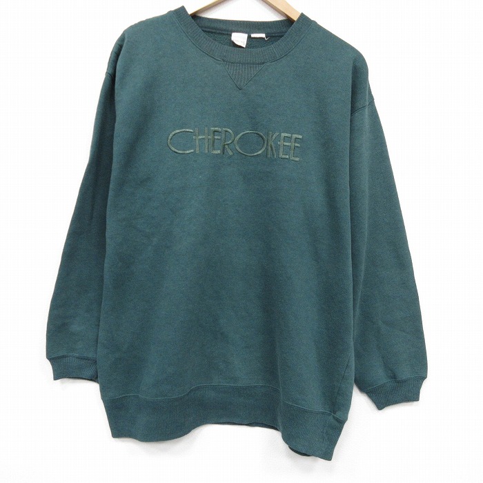 チェロキー 00s 長袖スウェット ビッグロゴ グリーン L | 古着