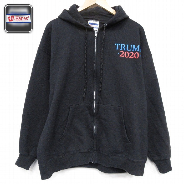 【50%OFF】ヘインズ 長袖フルジップスウェットパーカー トランプ ブラック XL | 古着
