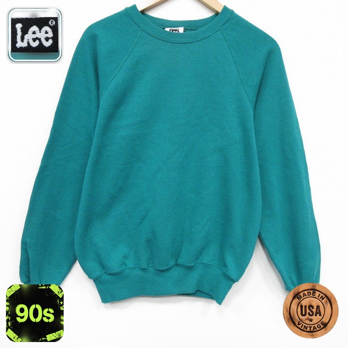 リー 90s 長袖スウェット ラグラン ライトグリーン M | 古着