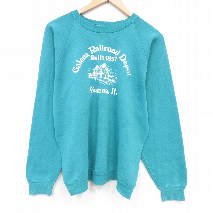 フルーツオブザルーム 90s 長袖スウェット Galena ライトブルー L | 古着