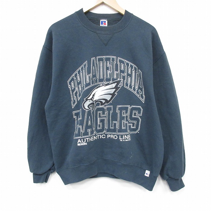 ラッセル 90s 長袖スウェット NFL フィラデルフィアイーグルス グリーン L | 古着