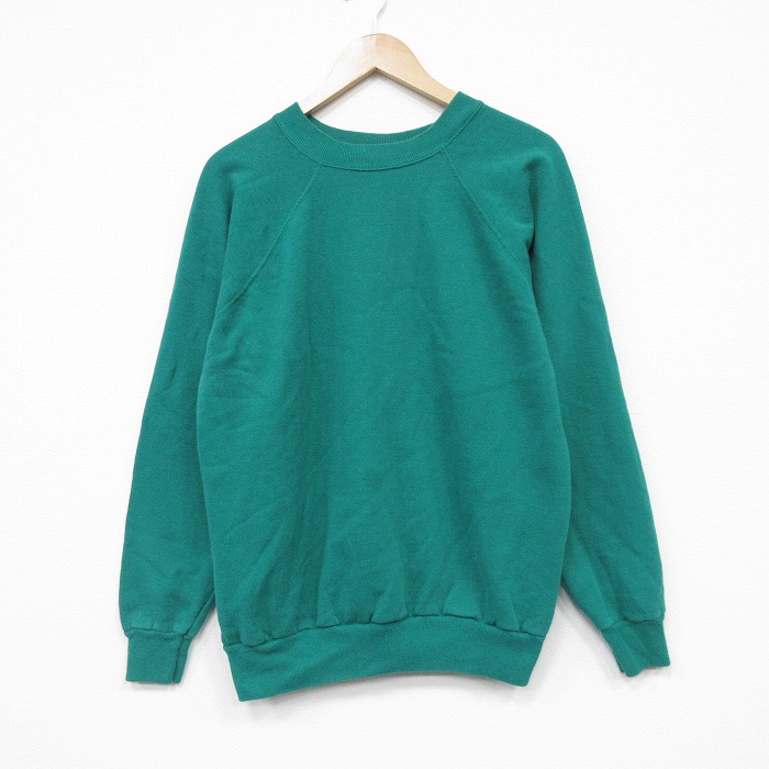 ヘインズ 90s 長袖スウェット ラグラン グリーン M | 古着