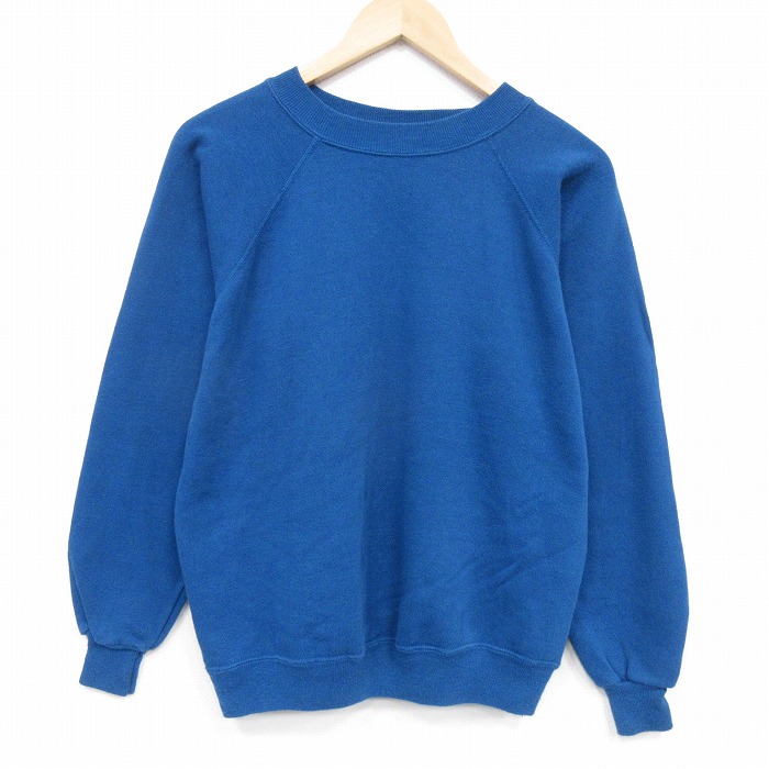 ヘインズ 90s 長袖スウェット ラグラン ブルー M | 古着