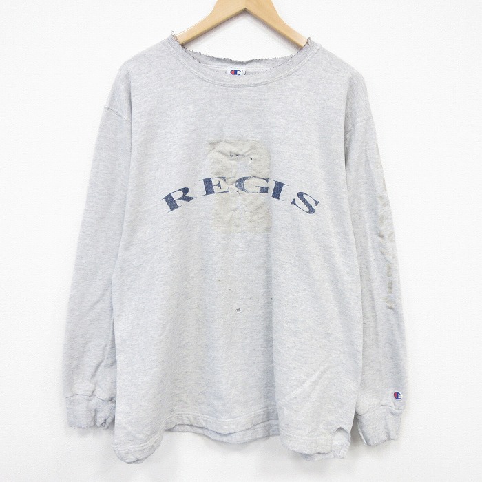 チャンピオン 90s 長袖スウェット REGIS グレー XL | 古着