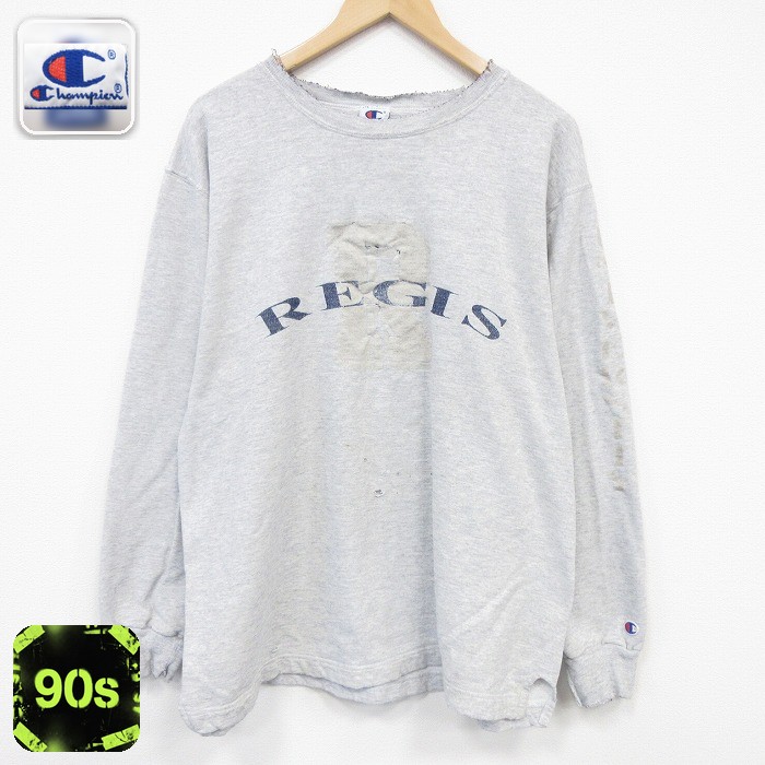 チャンピオン 90s 長袖スウェット REGIS グレー XL | 古着