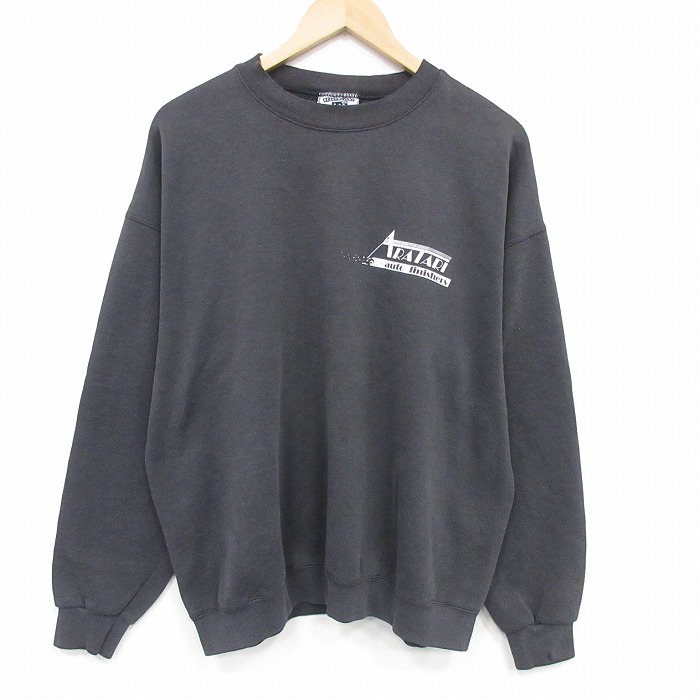 XL★古着 リー Lee 長袖 スウェット メンズ 90年代 90s ARATARI クルーネック USA製 黒 26mar12