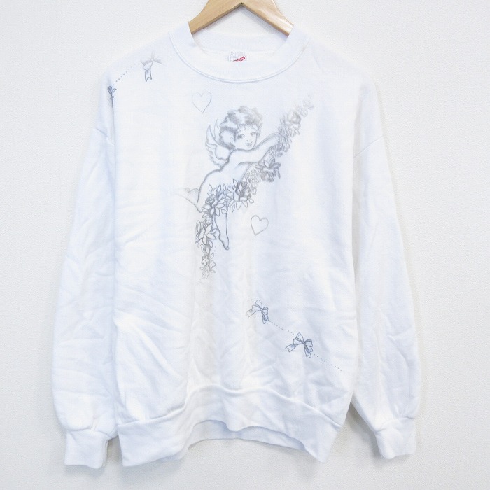 ジャージーズ 90s 長袖スウェット 天使 ホワイト L | 古着
