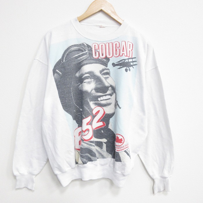 【20%OFF】80s 長袖スウェット B52 ホワイト XL | 古着
