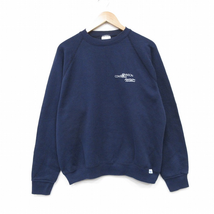 ディスカス 90s ラグランスウェット ジョンソン ネイビー L | 古着