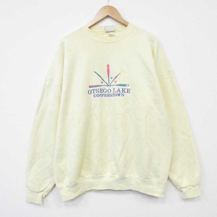 90s 長袖スウェット OTSEGO イエロー XL | 古着