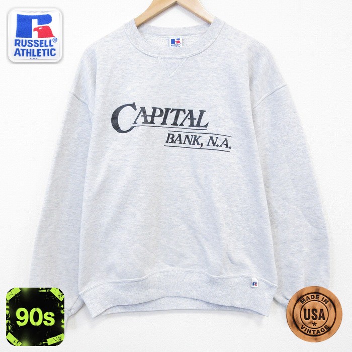 ラッセル 90s 長袖スウェット CAPITAL グレー霜降り L | 古着
