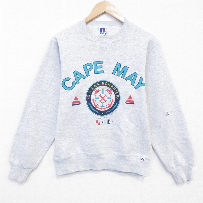 ラッセル 90s 長袖スウェット CAPE グレー S | 古着