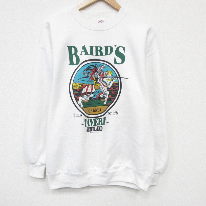 BAIRDS 長袖スウェット ホワイト L | 古着