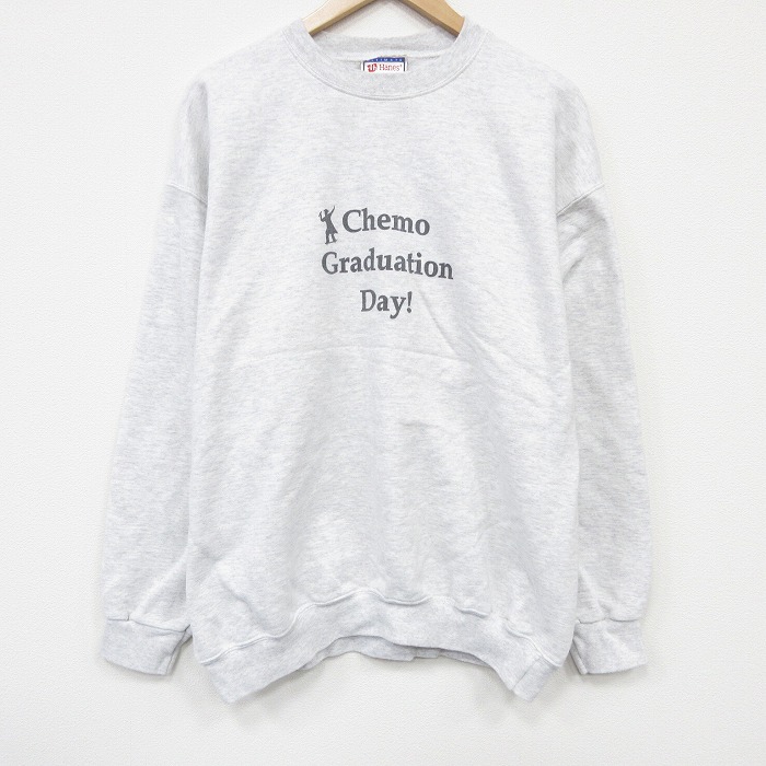 ヘインズ 00s 長袖スウェット Chemo グレー L | 古着