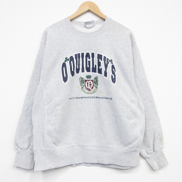 リー 90s 長袖スウェット OQUIGLEYS グレー XL | 古着