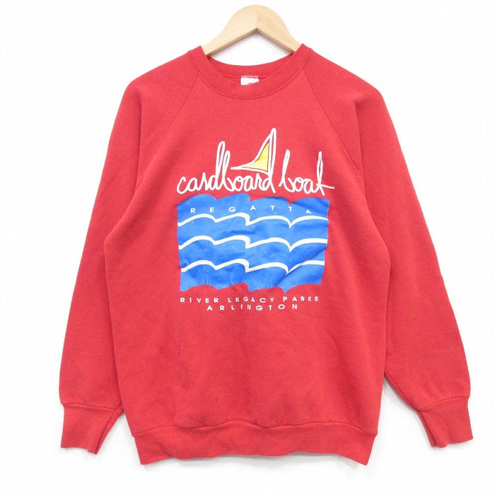 フルーツオブザルーム 90s 長袖スウェット REGATTA レッド M | 古着