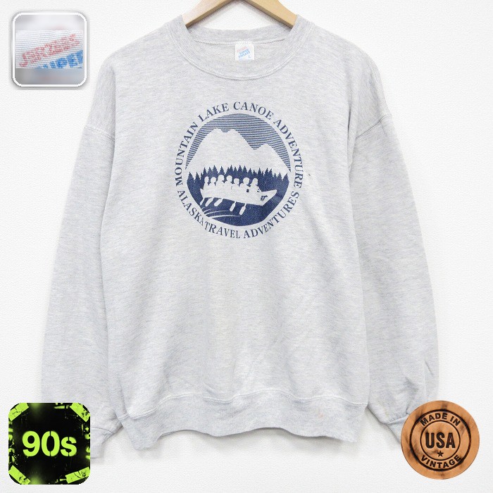 ジャージーズ 90s 長袖スウェット 山 グレー L | 古着