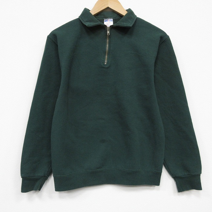 【50%OFF】ジャージーズ 00s ハーフジップスウェット グリーン S | 古着