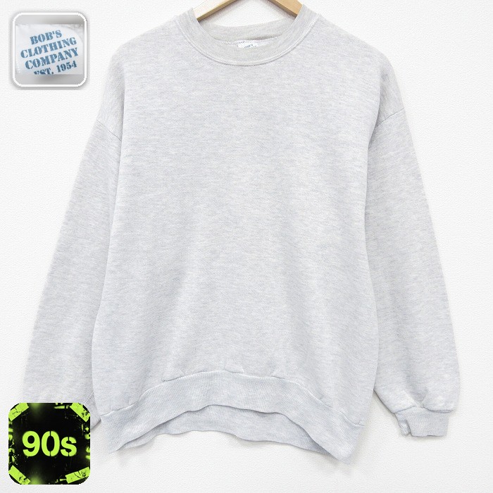 90s 長袖スウェット グレー L | 古着