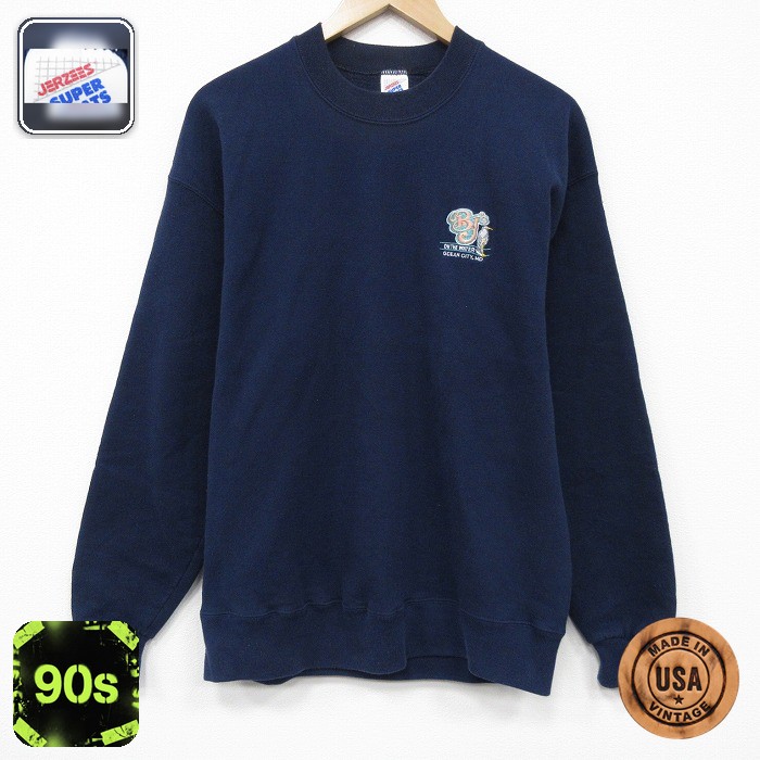 ジャージーズ 90s 長袖スウェット BJ ネイビー L | 古着